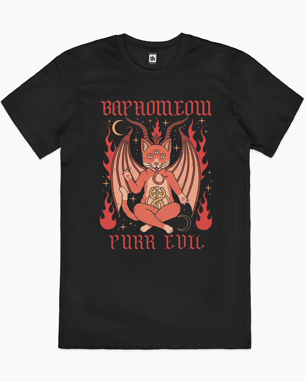 Baphomeow T-Shirt Australia Online #colour_black