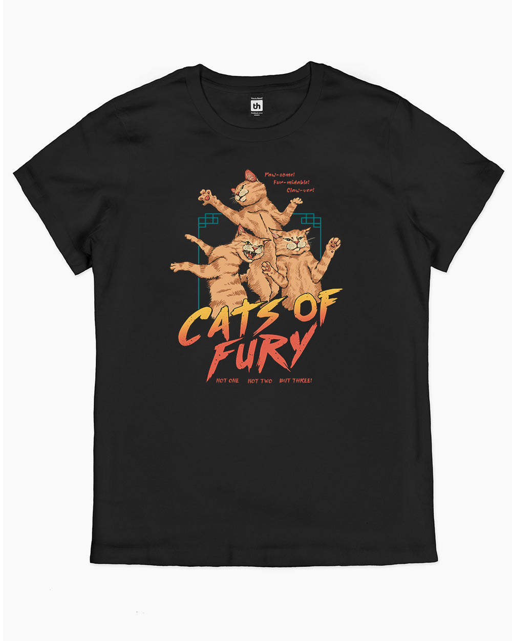 Cats of Fury T-Shirt Australia Online #colour_black