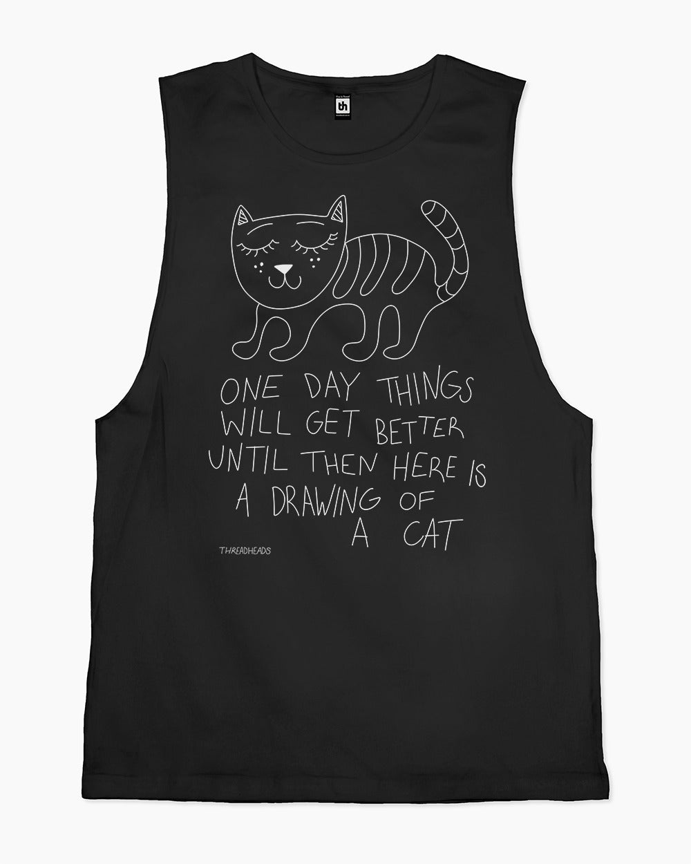 Drawing Of A Cat Tank Australia Online #colour_black