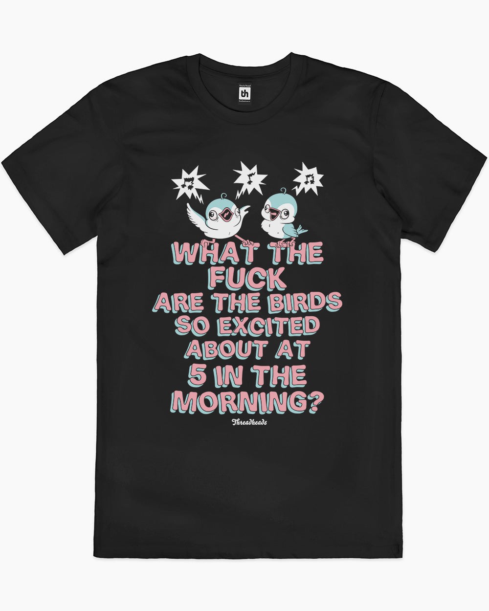 Excited Bird T-Shirt Australia Online #colour_black