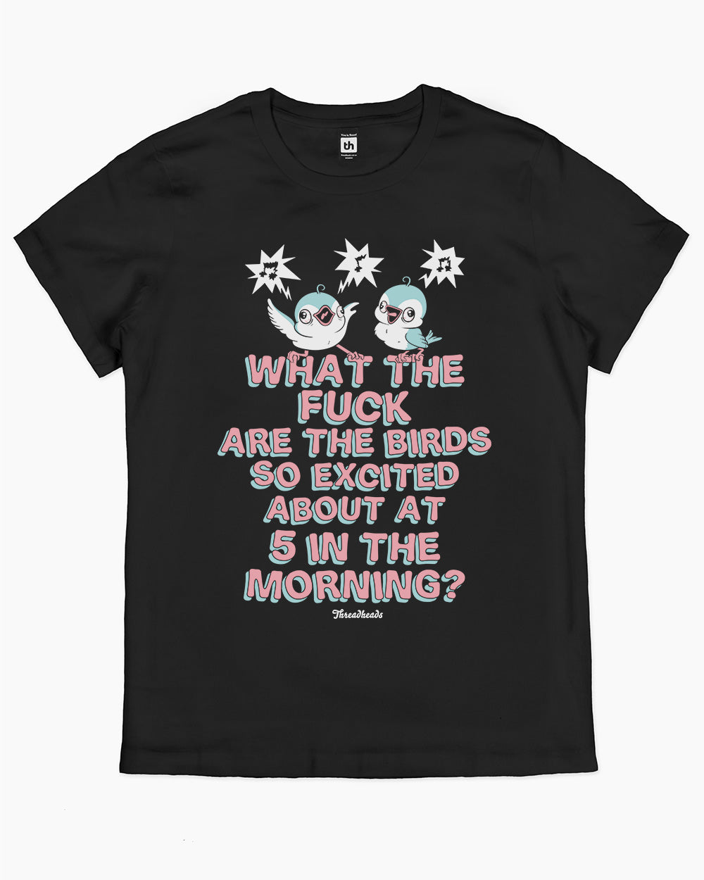 Excited Bird T-Shirt Australia Online #colour_black