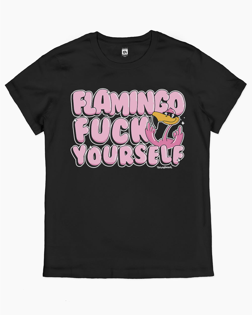 Flamingo Fuck Yourself T-Shirt Australia Online #colour_black