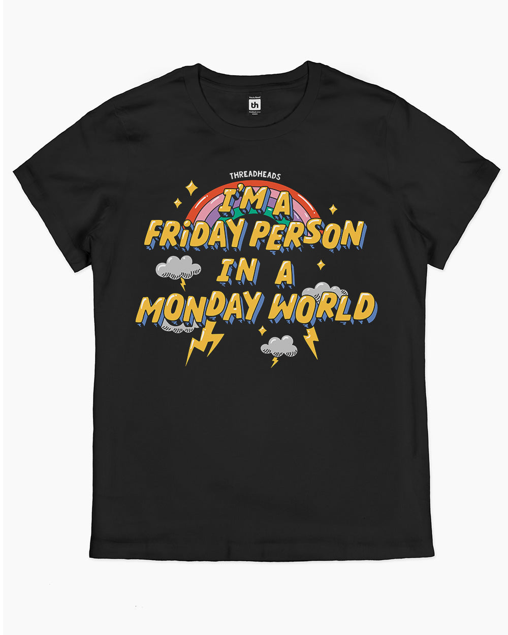 Friday Person T-Shirt Australia Online #colour_black