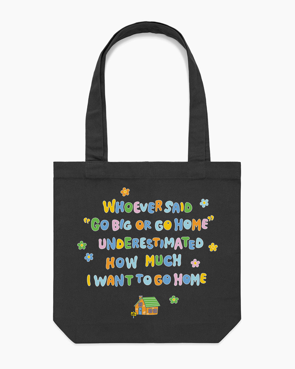 I Want To Go Home Tote Bag Australia Online #colour_black