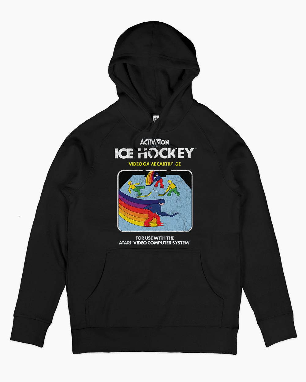 Ice Hockey Vintage Hoodie Australia Online #colour_black
