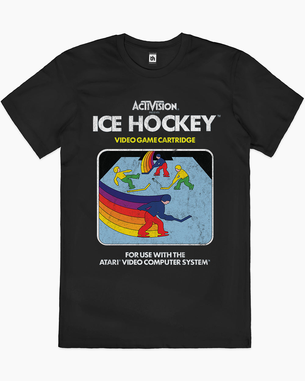 Ice Hockey Vintage T-Shirt Australia Online #colour_black
