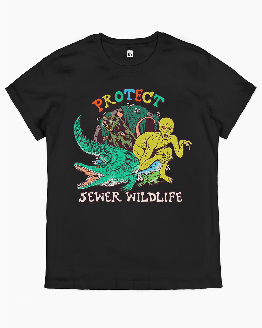 Protect Sewer Wildlife T-Shirt Australia Online #colour_black