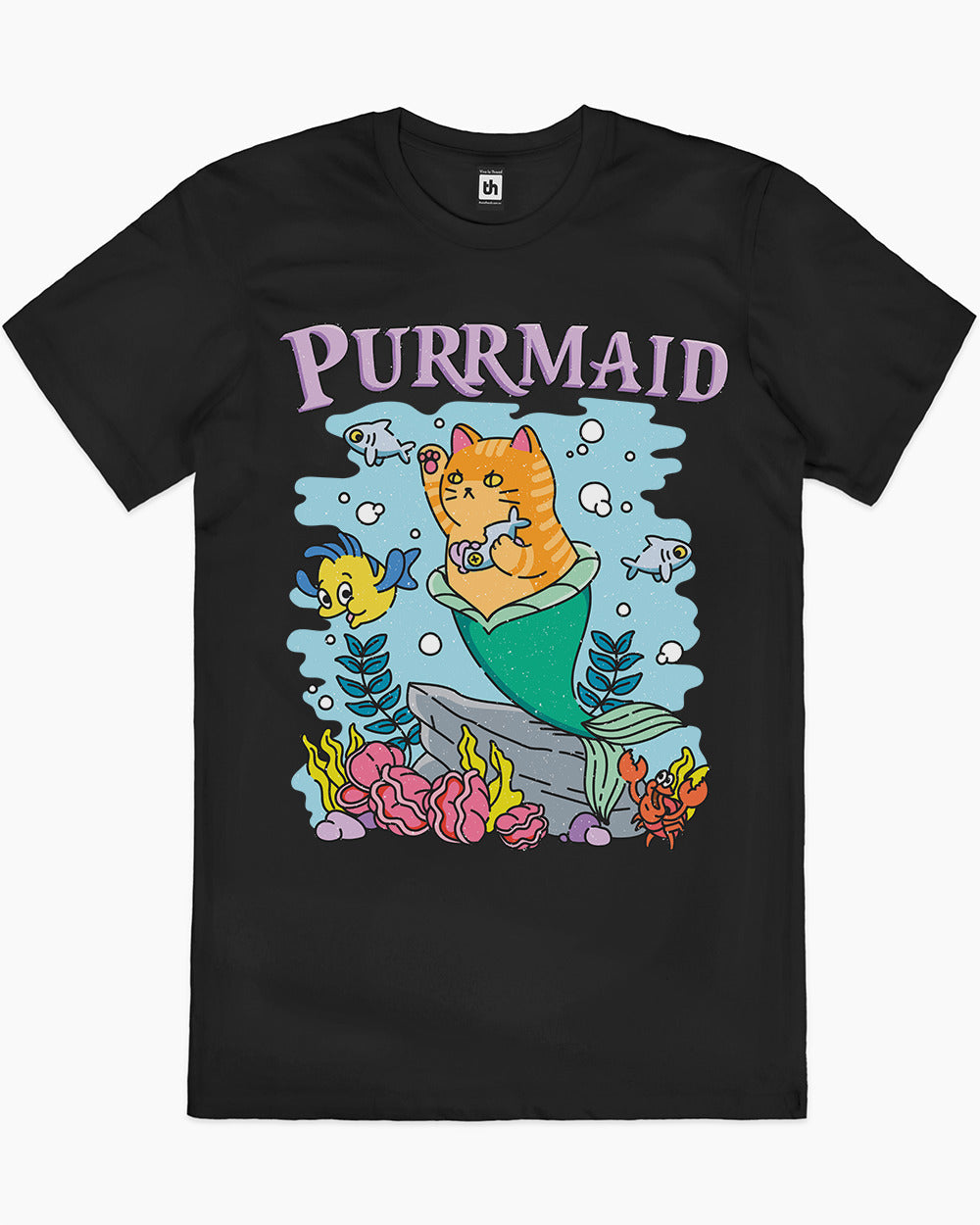 Purrmaid T-Shirt Australia Online #colour_black
