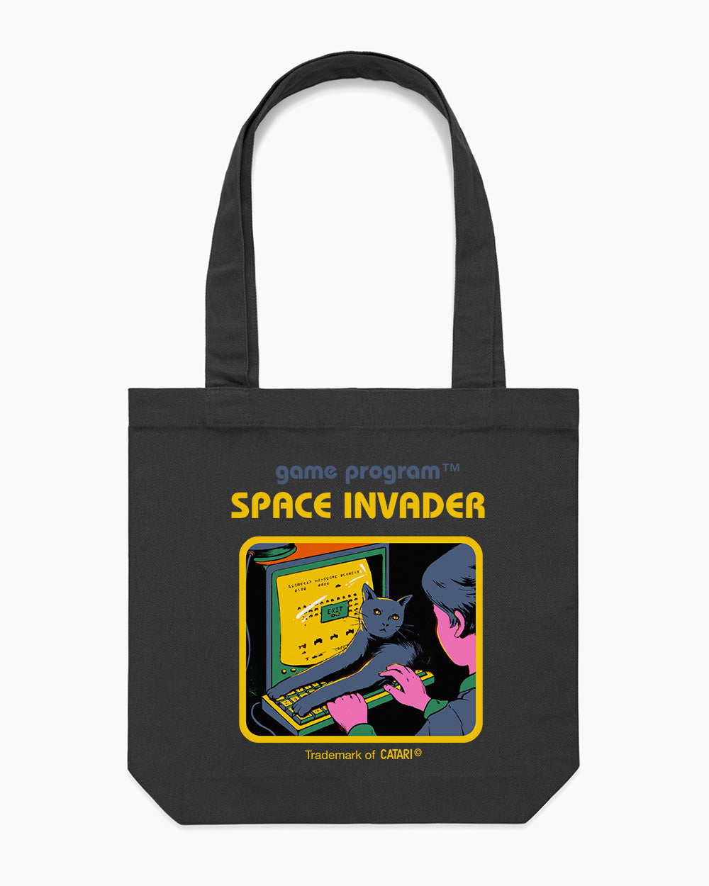 Space Invader Tote Bag Australia Online #colour_black