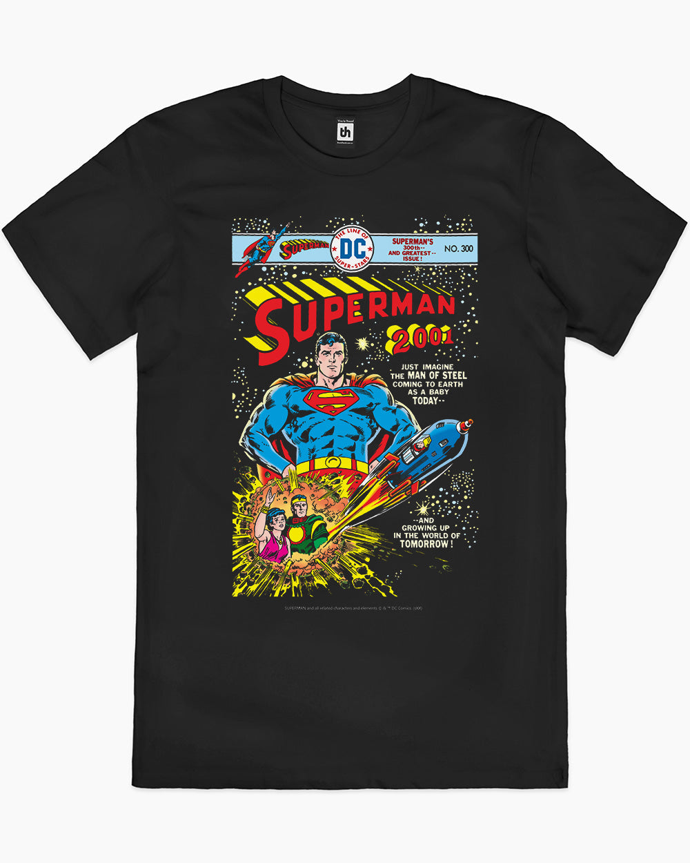 Superman 300th Edition T-Shirt Australia Online #colour_black