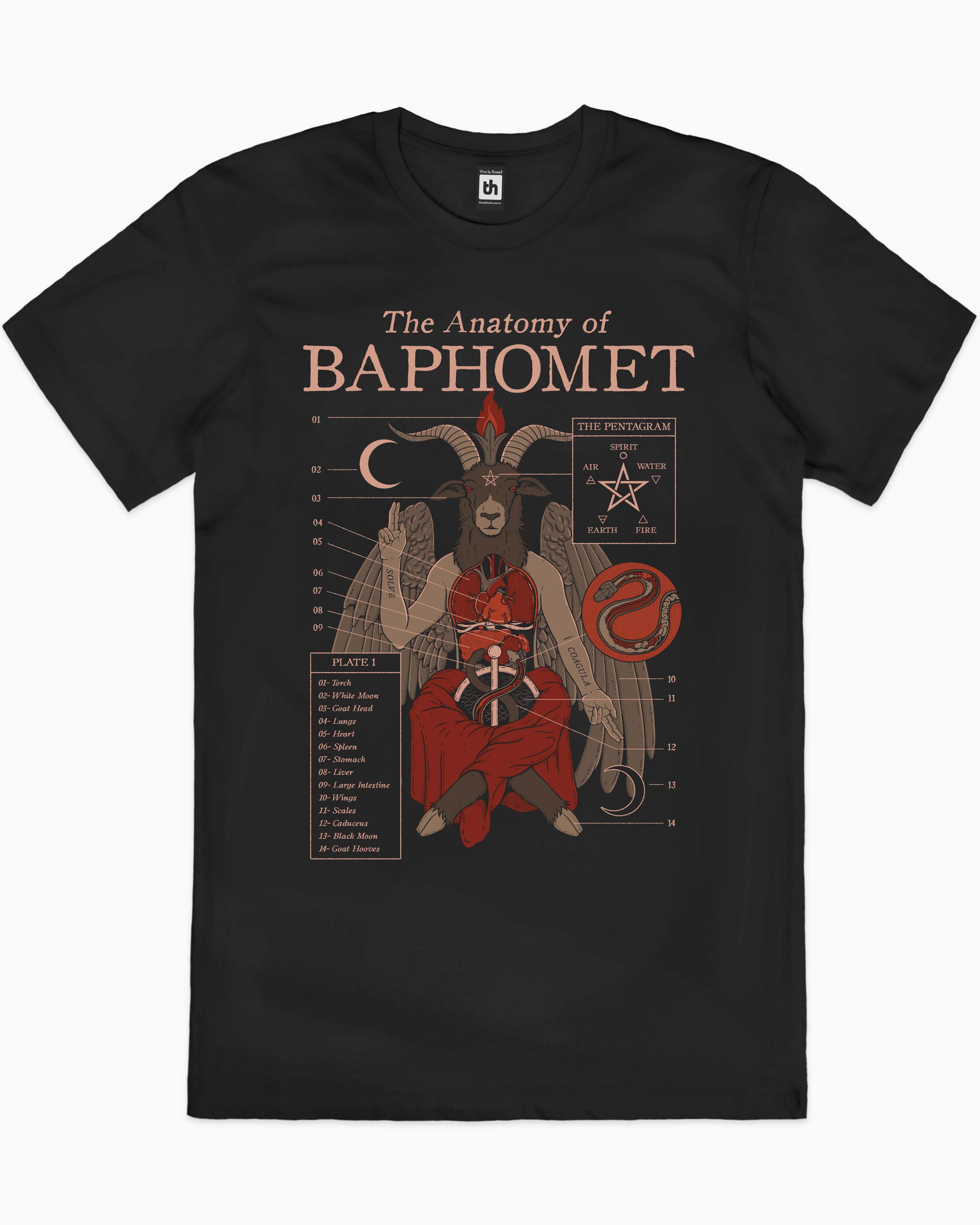 The Anatomy Of Baphomet T-Shirt Australia Online #colour_black