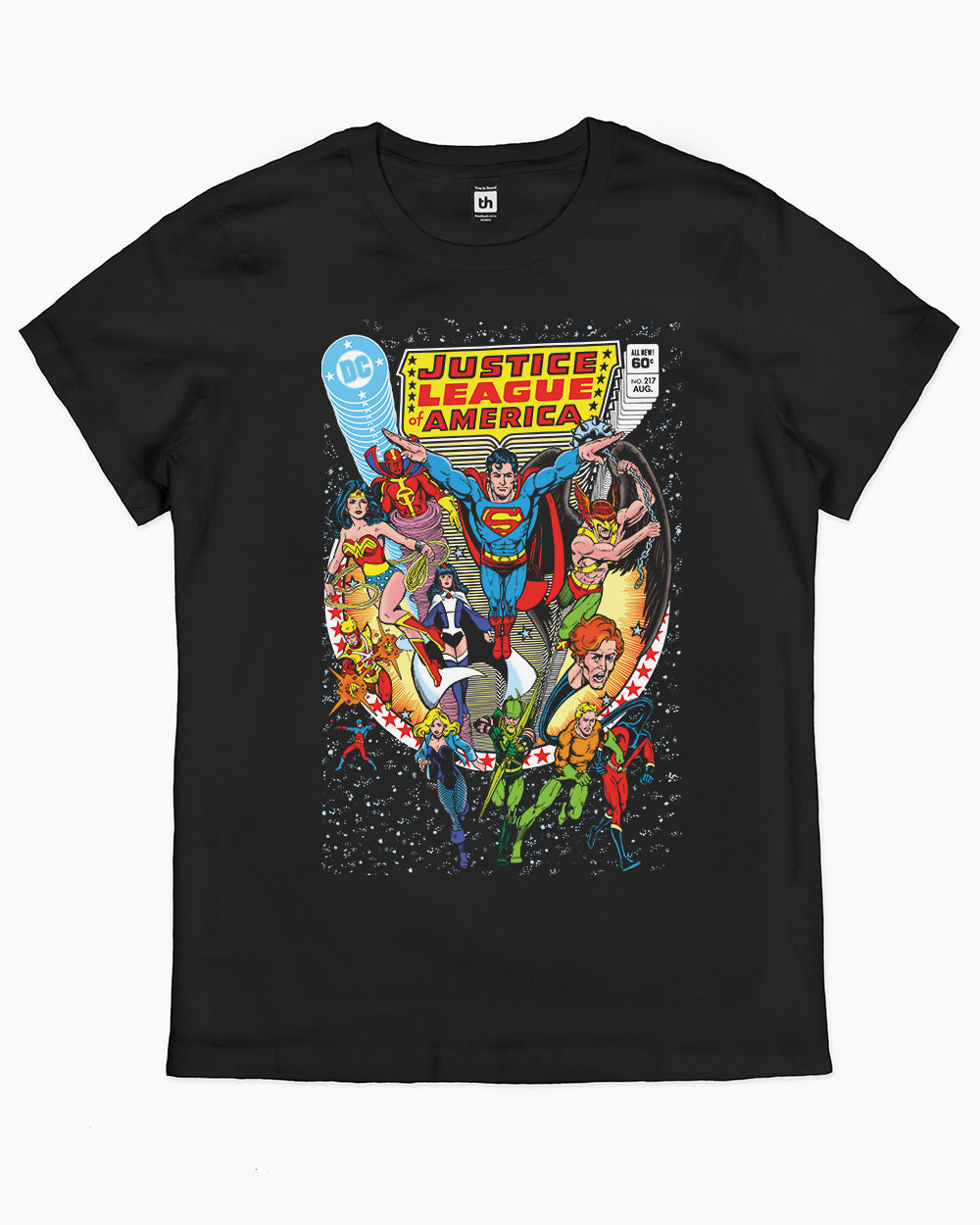 The Justice League of America T-Shirt Australia Online #colour_black