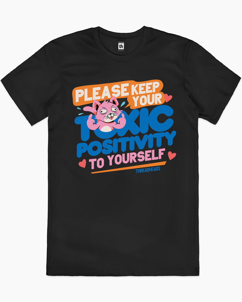 Toxic Positivity T-Shirt Australia Online #colour_black