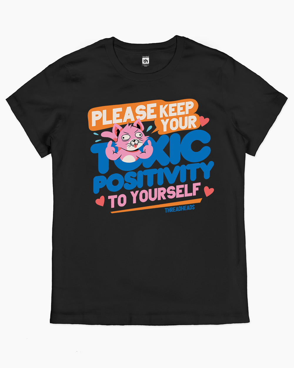 Toxic Positivity T-Shirt Australia Online #colour_black