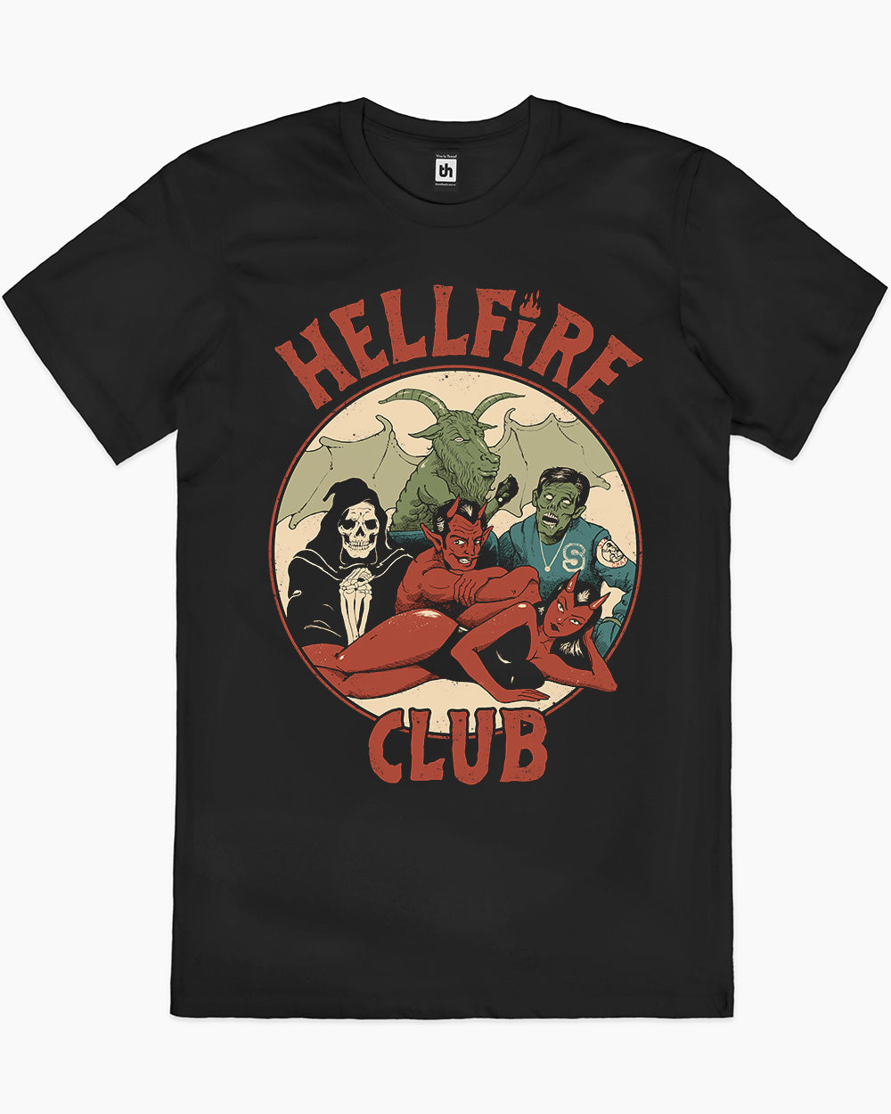 True Hellfire Club T-Shirt Australia Online #colour_black