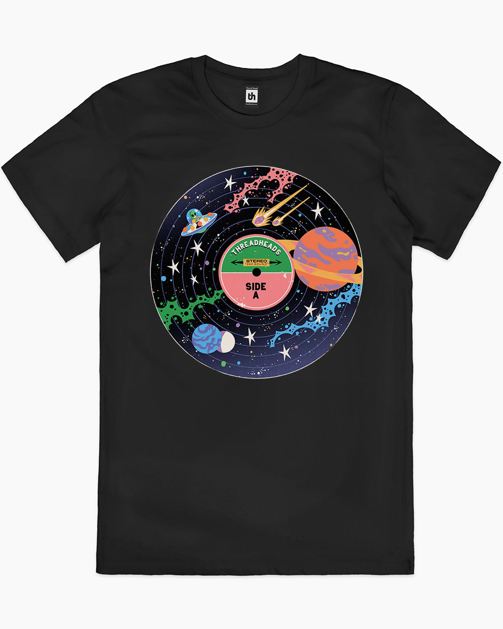 Vinyl Universe T-Shirt Australia Online #colour_black