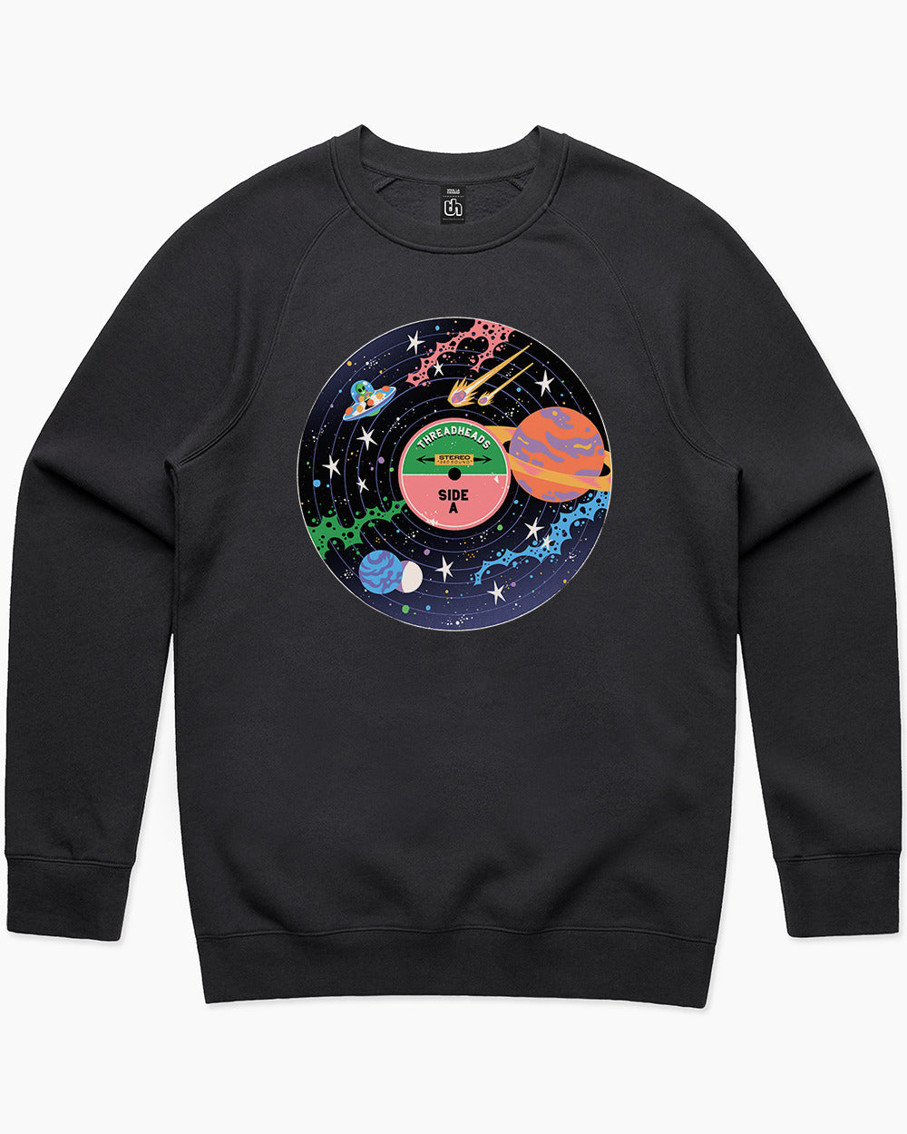 Vinyl Universe Sweater Australia Online #colour_black