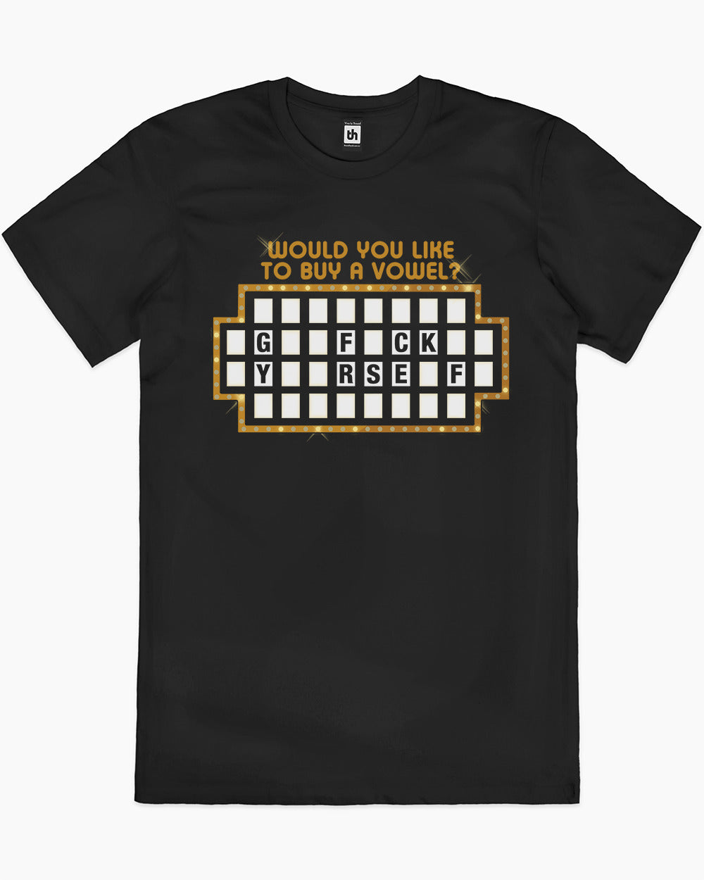 Would You Like To Buy A Vowel Or Would You To Buy A Vowel T-Shirt Australia Online #colour_black