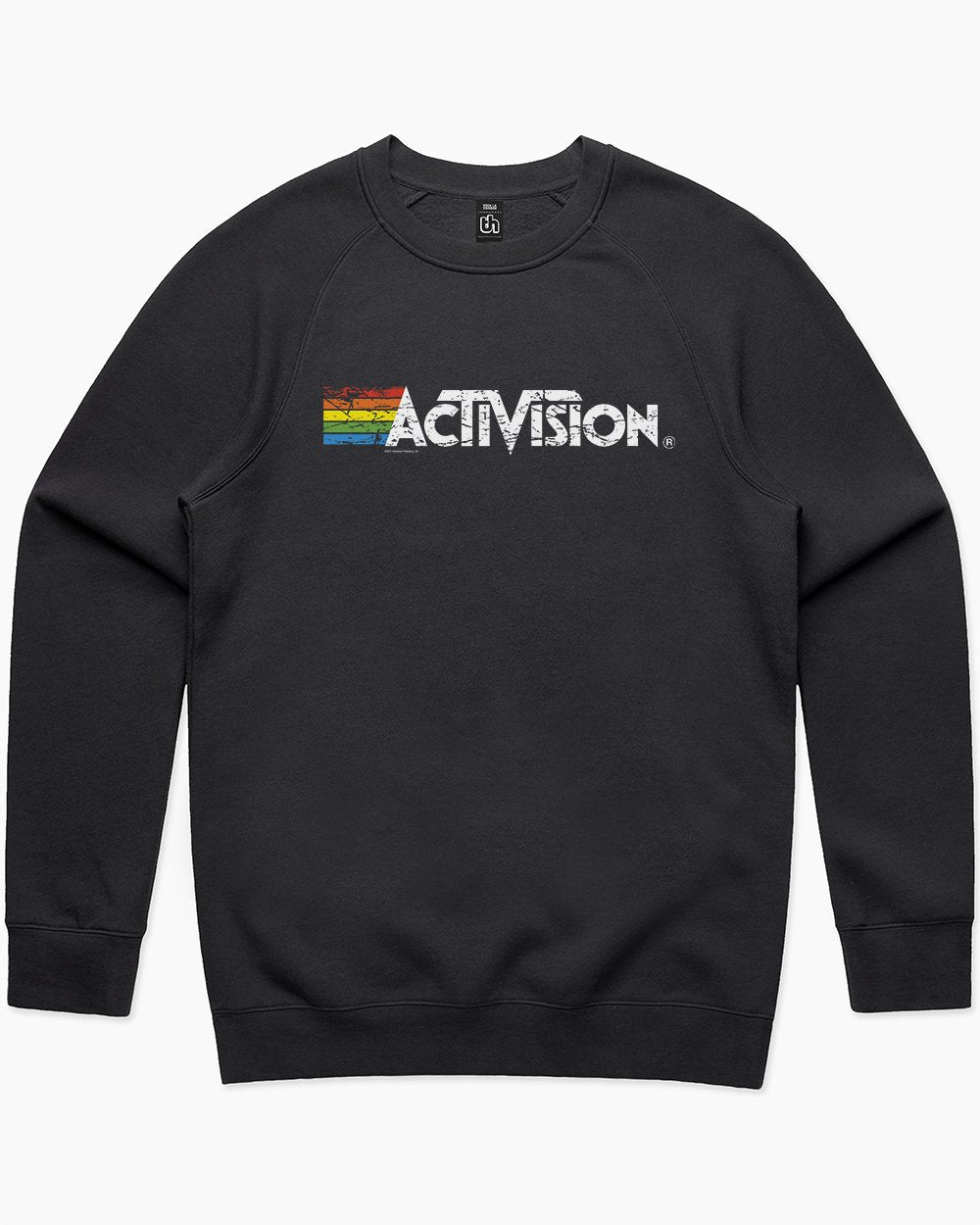 Activision Logo Distressed Sweater Australia Online #colour_black