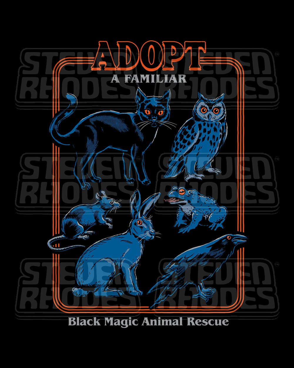 Adopt a Familiar T-Shirt Australia Online #colour_black