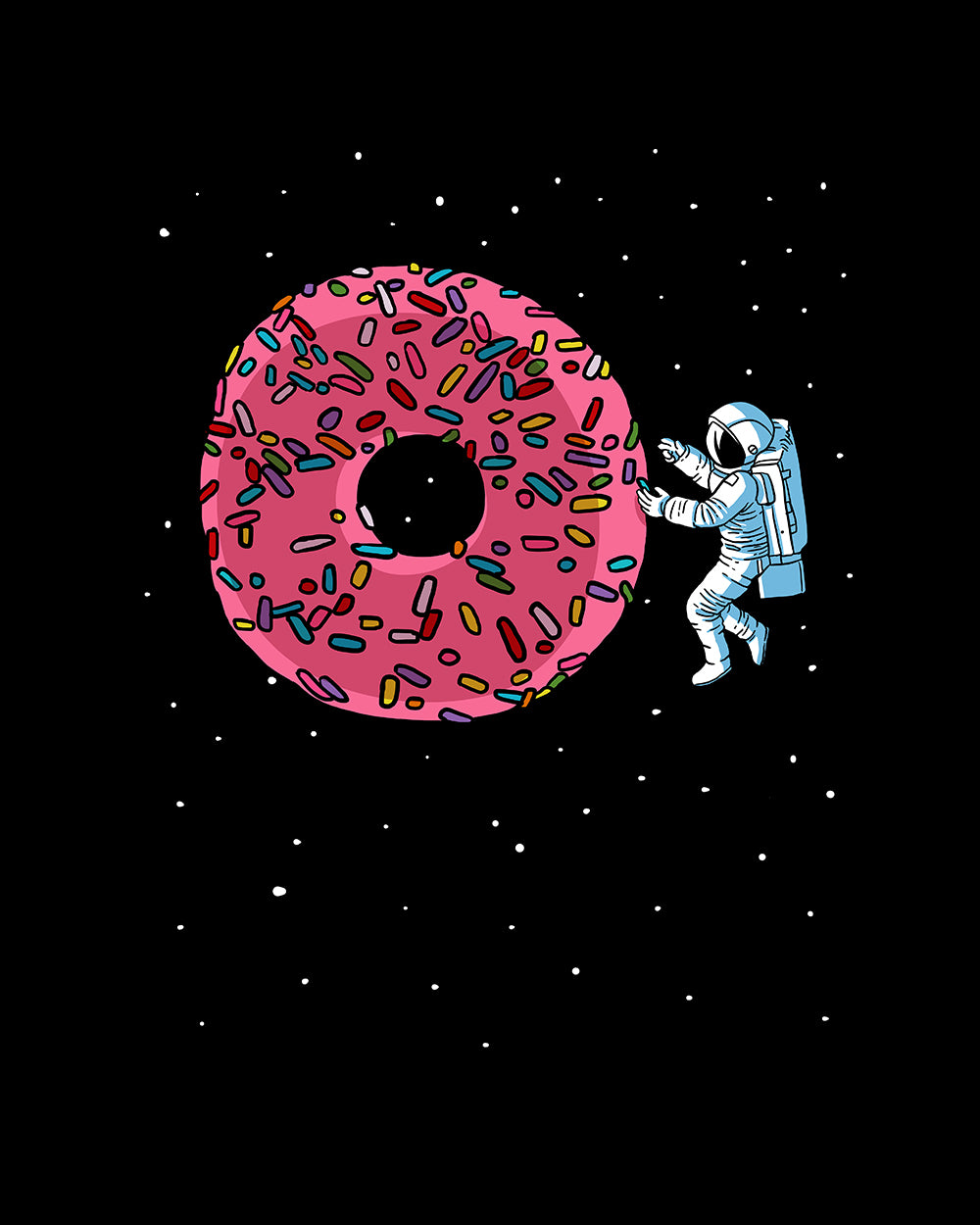 Astronaut Donut Kids T-Shirt Australia Online #colour_black