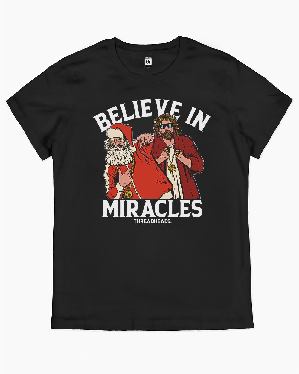 Believe in Miracles T-Shirt Australia Online #colour_black