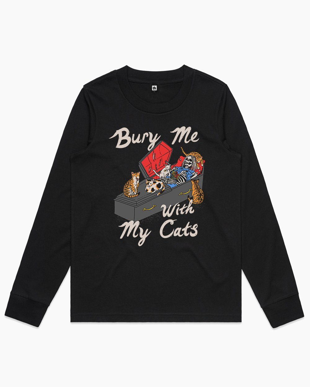 Bury Me With My Cats Long Sleeve Australia Online #colour_black
