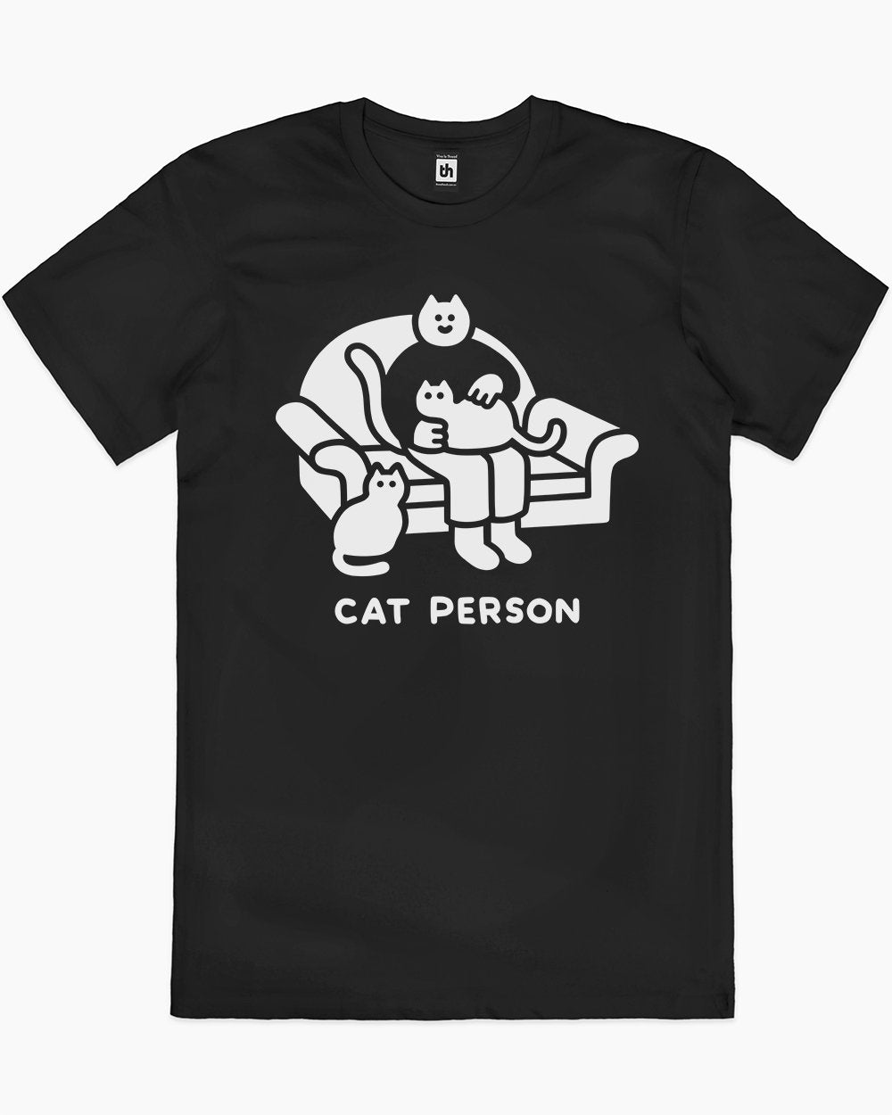 Cat Person T-Shirt Australia Online #colour_black