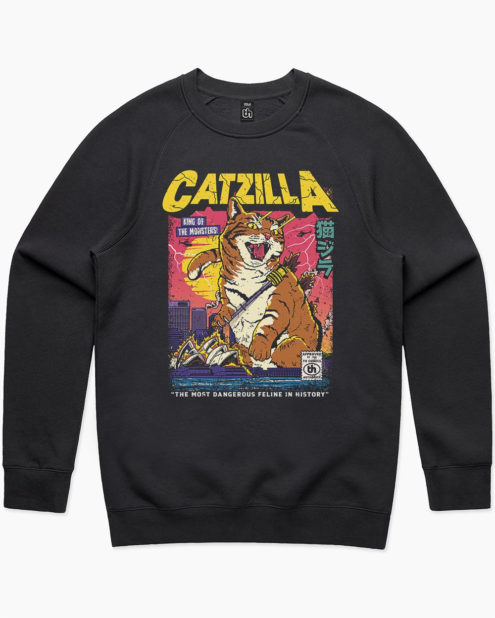 Catzilla Retro Titan Sweater Australia Online #colour_black