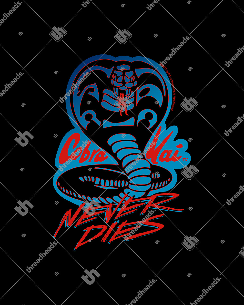 Cobra Kai Never Dies T-Shirt Australia Online #colour_black