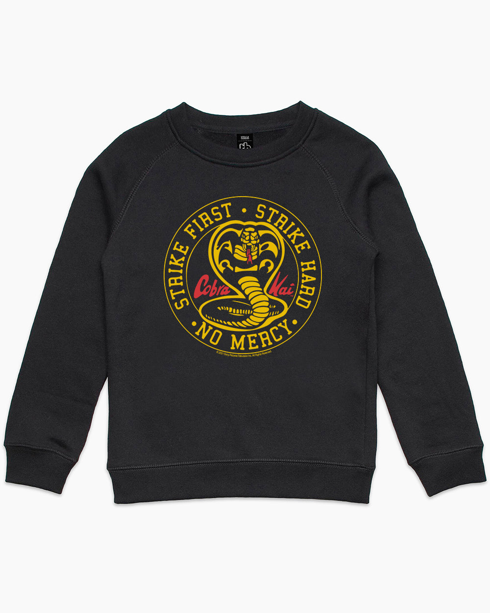 Cobra Kai No Mercy Icon Kids Sweater Australia Online #colour_black