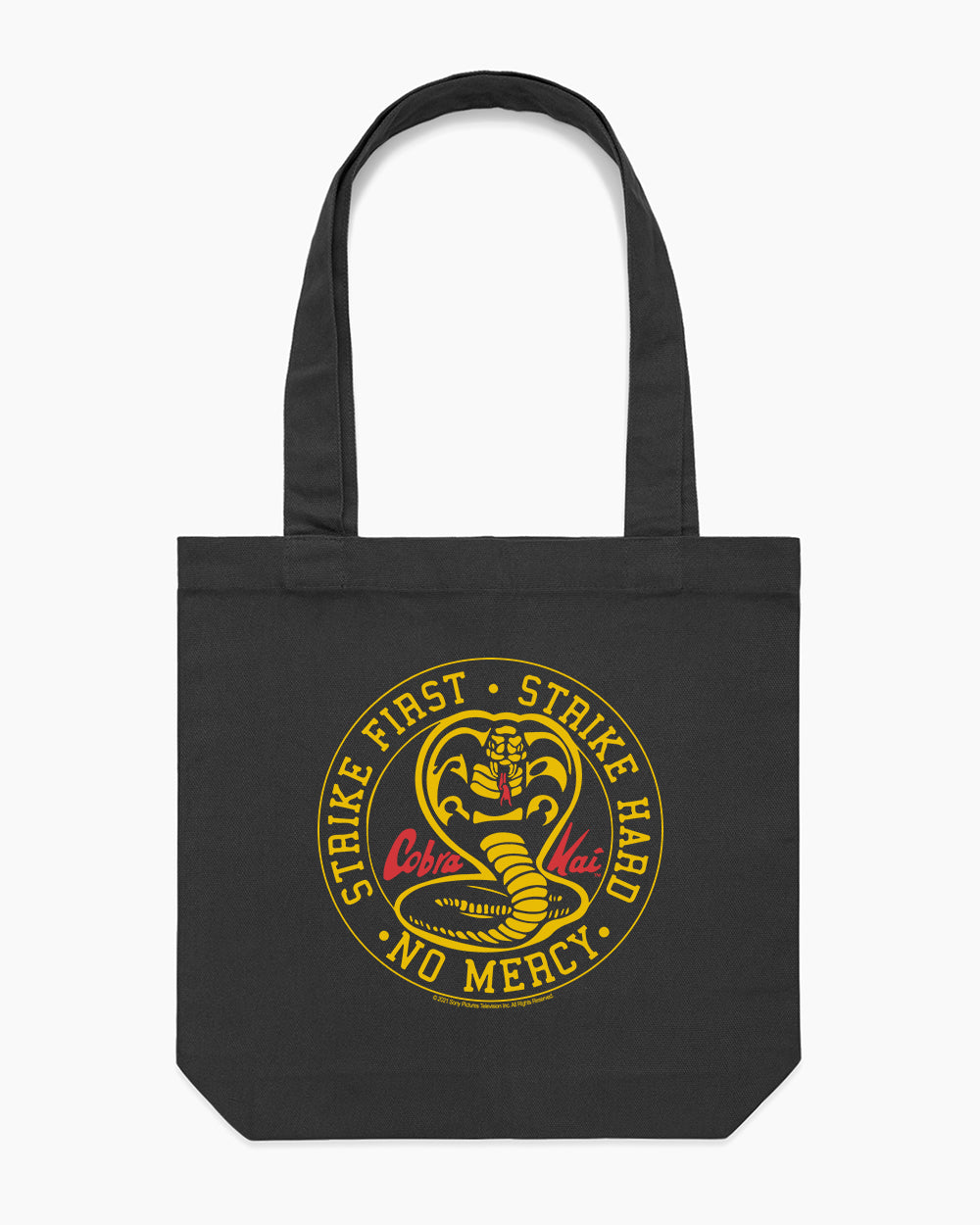 Cobra Kai No Mercy Icon Tote Bag Australia Online #colour_black