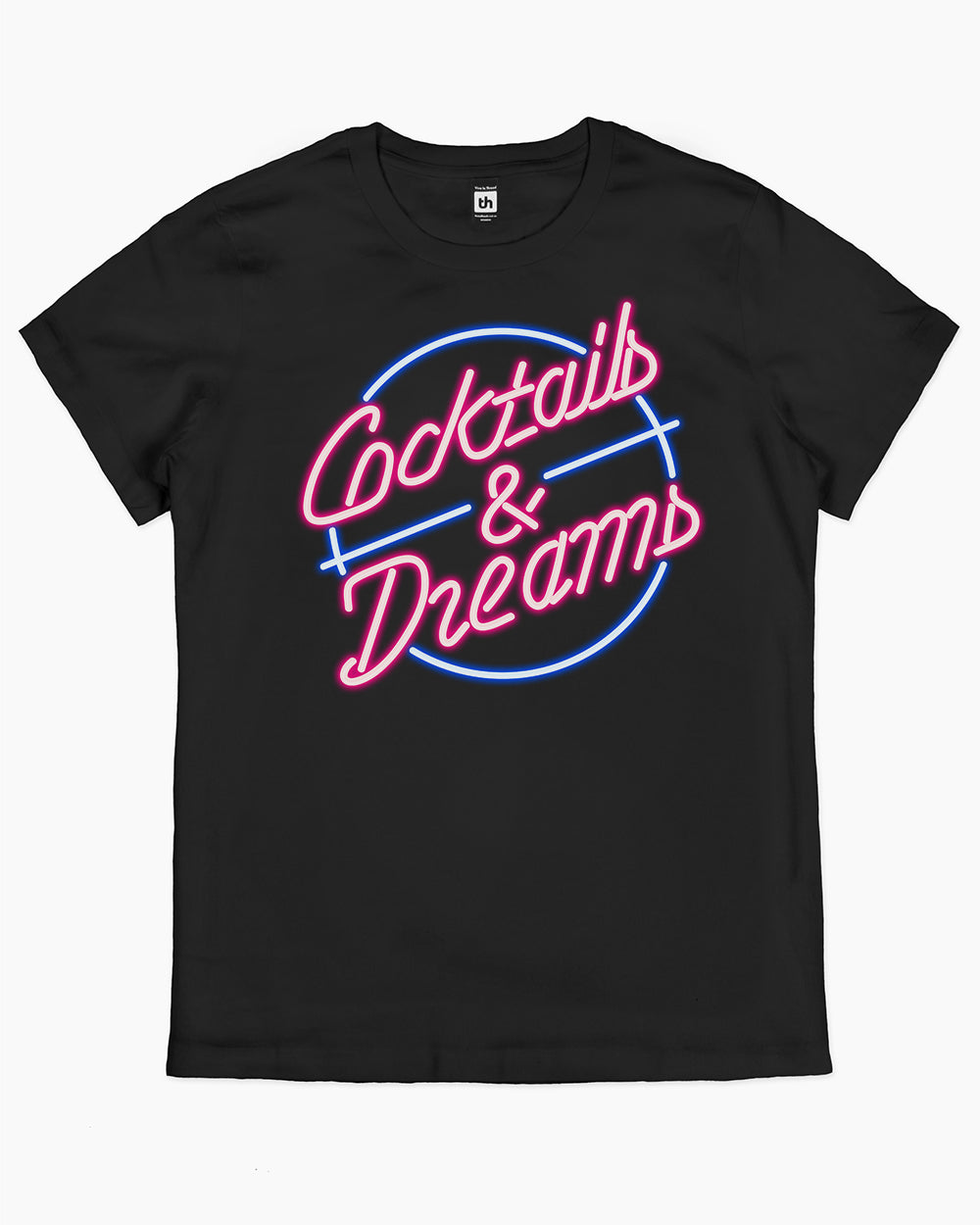 Cocktails and Dreams T-Shirt Australia Online #colour_black