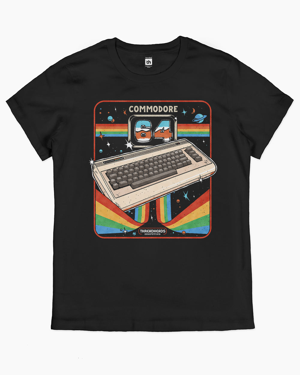 Commodore 64 Advanced Home Computer T-Shirt Australia Online #colour_black