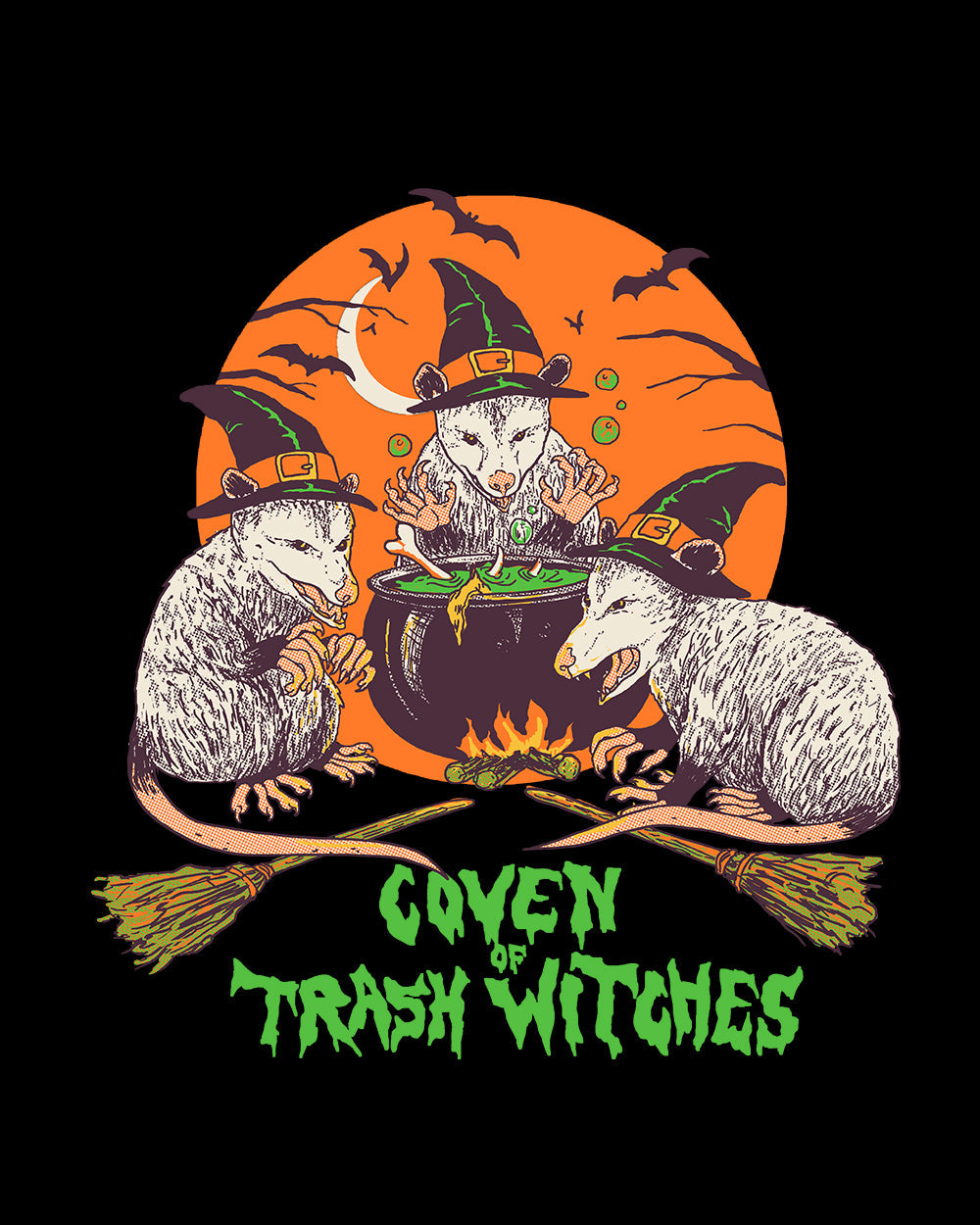 Coven of Trash Witches Tote Bag Australia Online #colour_black