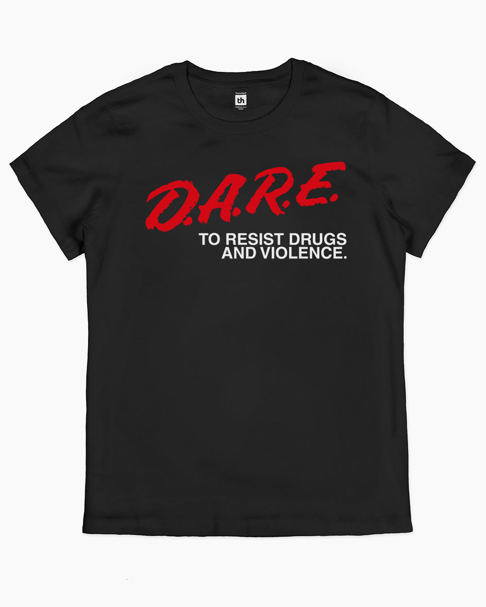 DARE to Resist Drugs and Violence T-Shirt Australia Online #colour_black