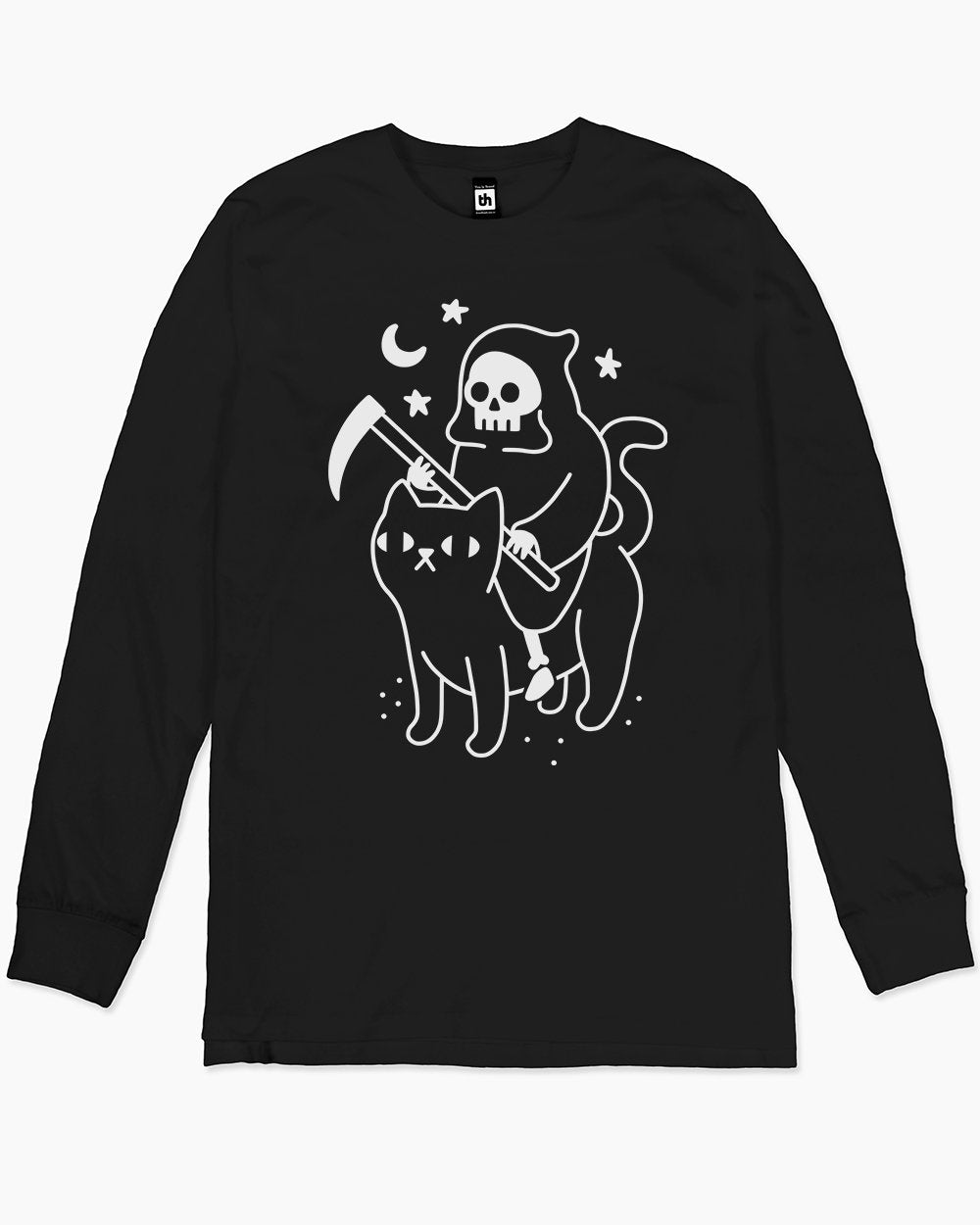 Death Rides a Black Cat Long Sleeve Australia Online #colour_black