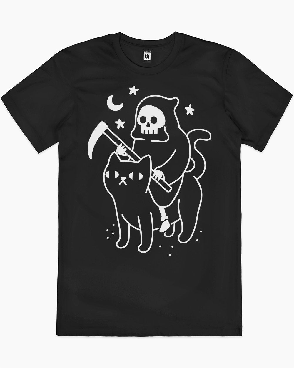 Death Rides a Black Cat T-Shirt Australia Online #colour_black