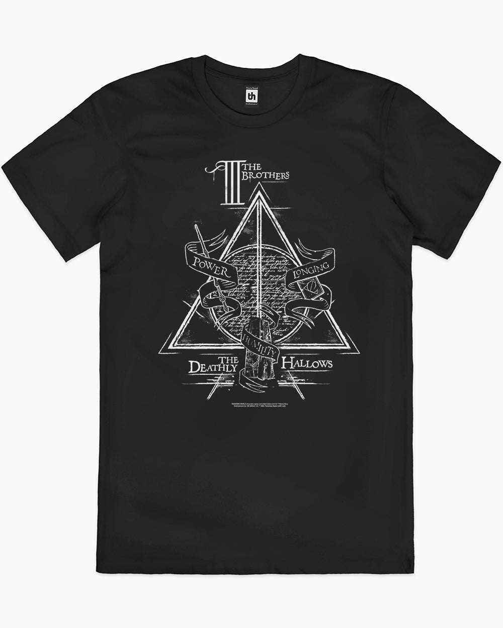 Deathly Hallows Logo Alt T-Shirt Australia Online #colour_black