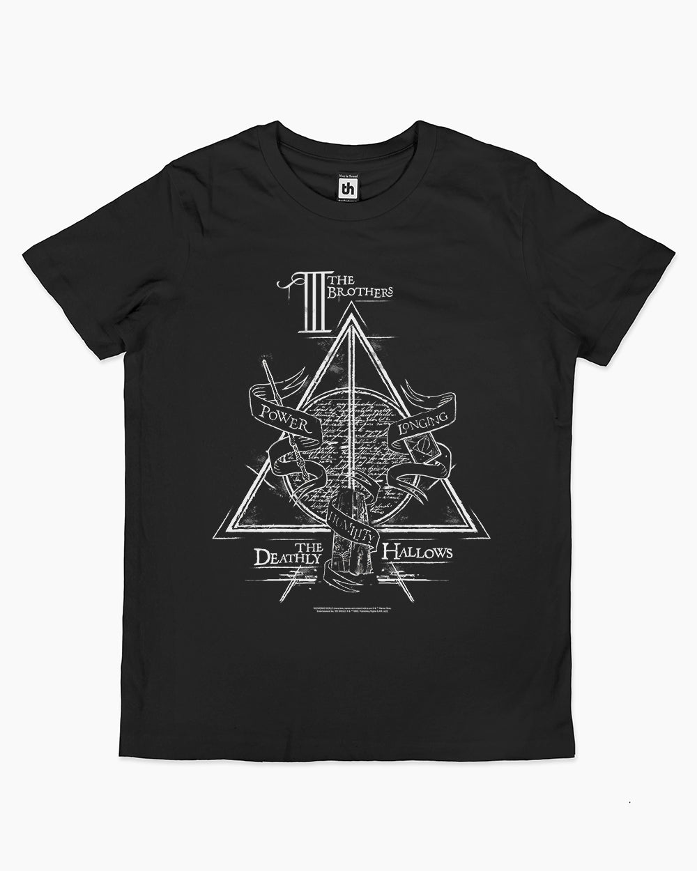 Deathly Hallows Logo Alt Kids T-Shirt Australia Online #colour_black