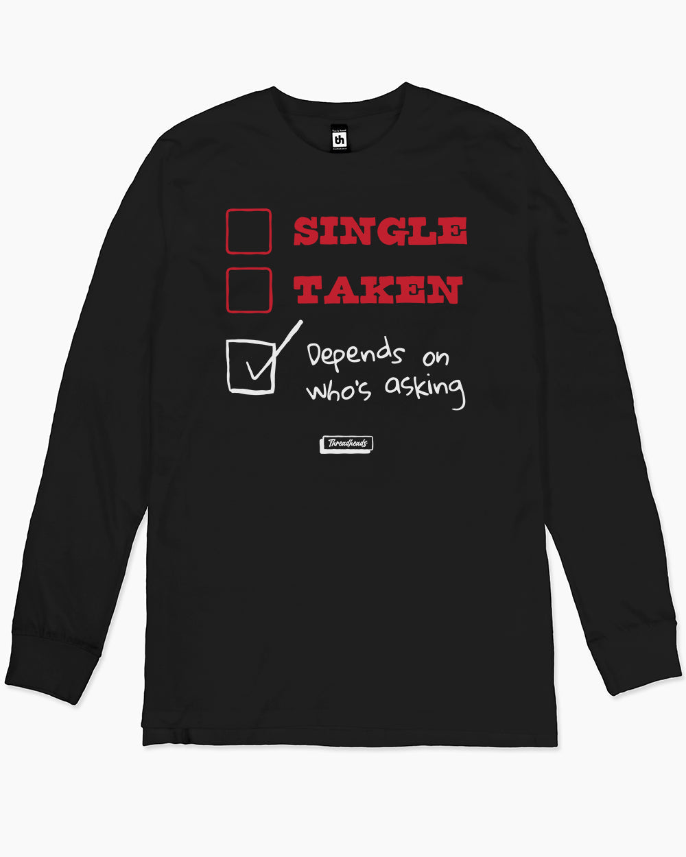 Depends on Who's Asking Long Sleeve Australia Online #colour_black