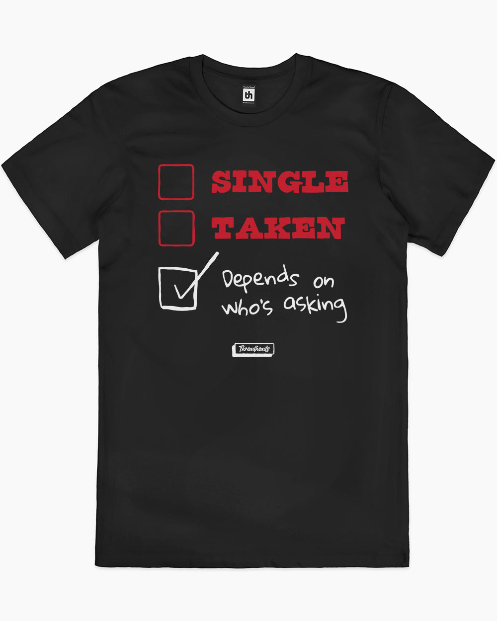 Depends on Who's Asking T-Shirt Australia Online #colour_black