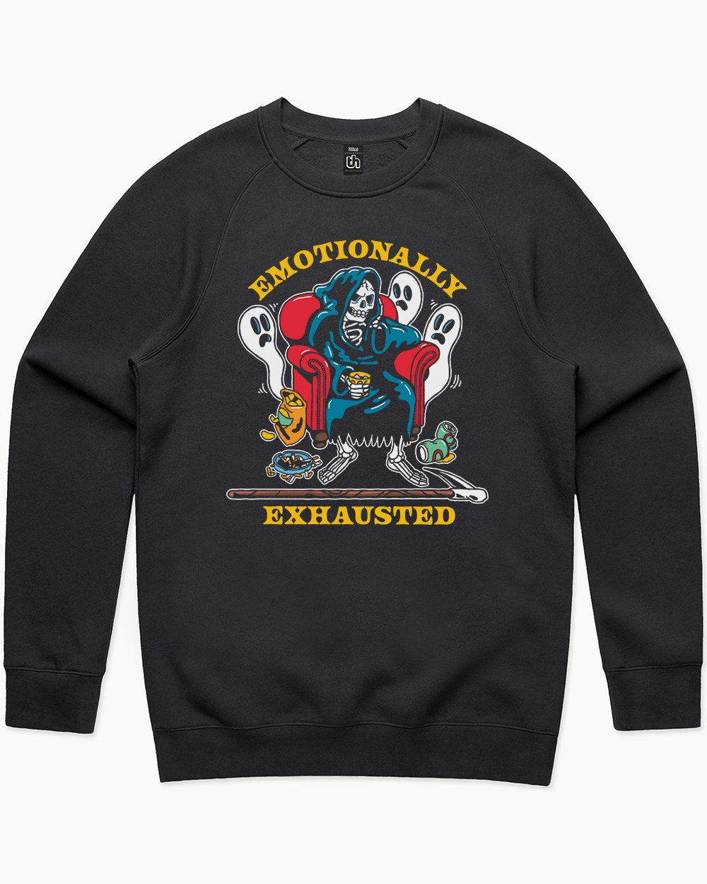Emotionally Exhausted Sweater Australia Online #colour_black