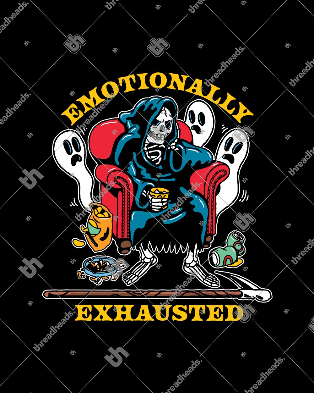 Emotionally Exhausted Hoodie Australia Online #colour_black