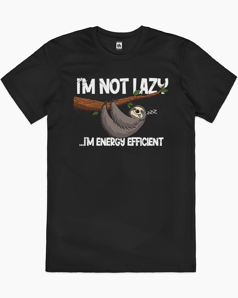 Energy Efficient Sloth T-Shirt Australia Online #colour_black