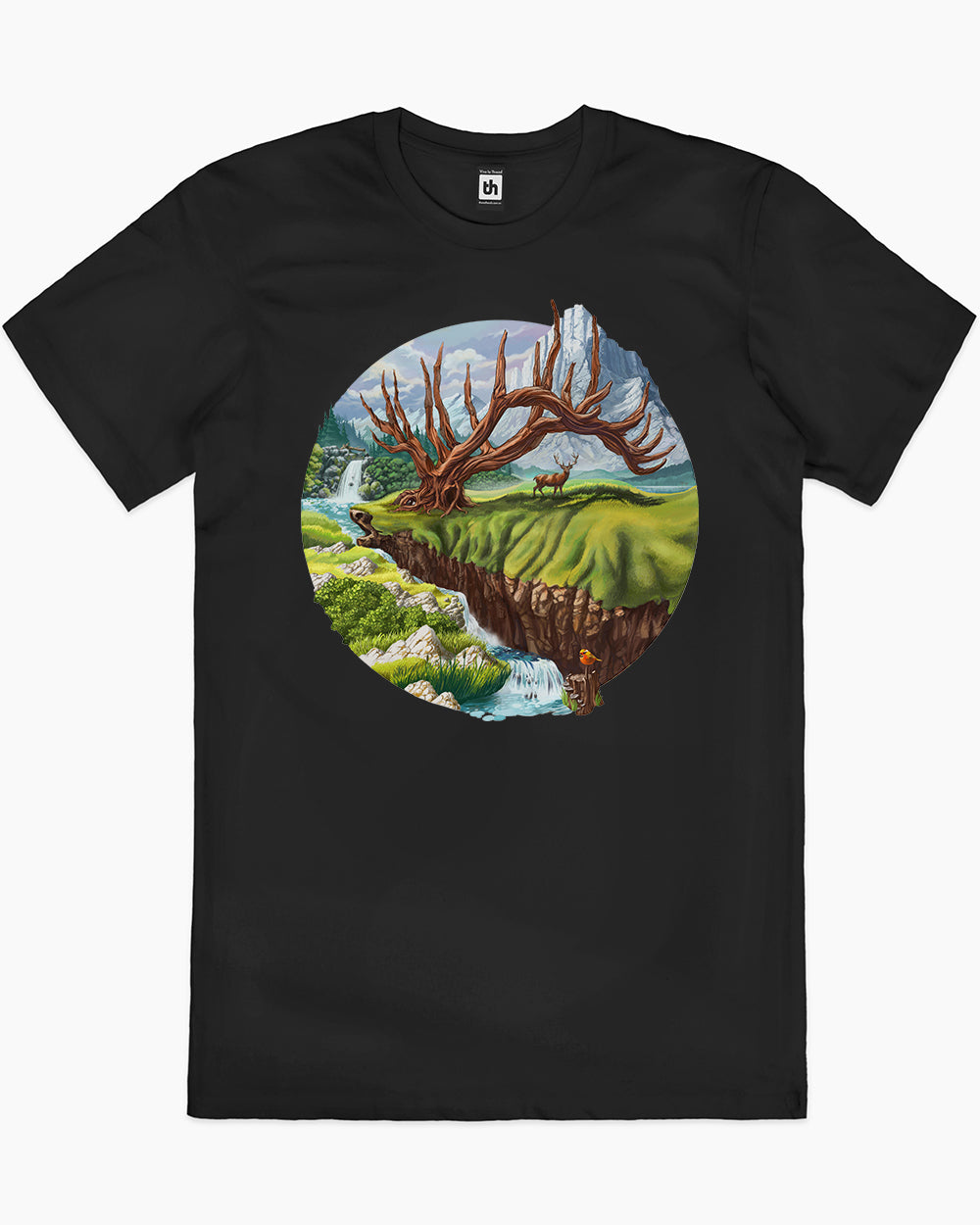 Father Deer T-Shirt Australia Online #colour_black