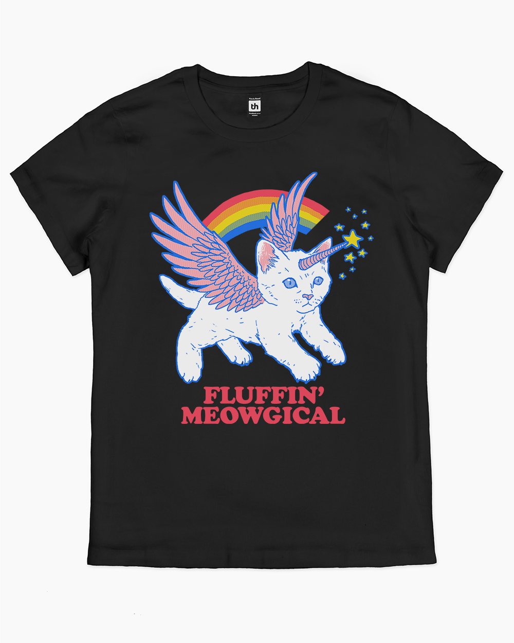 Fluffin Meowgical T-Shirt Australia Online #colour_black