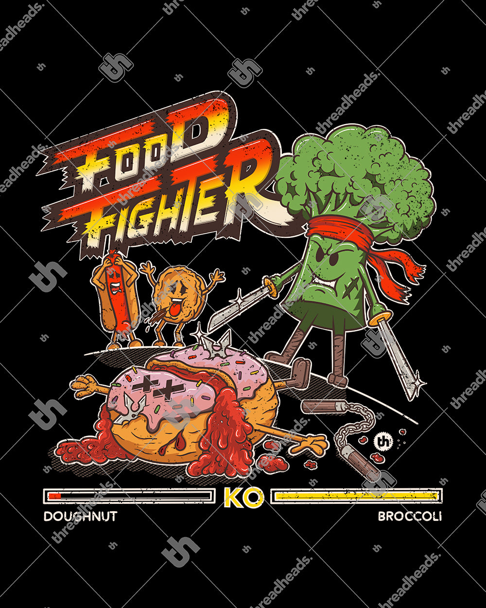 Food Fighter T-Shirt Australia Online #colour_black