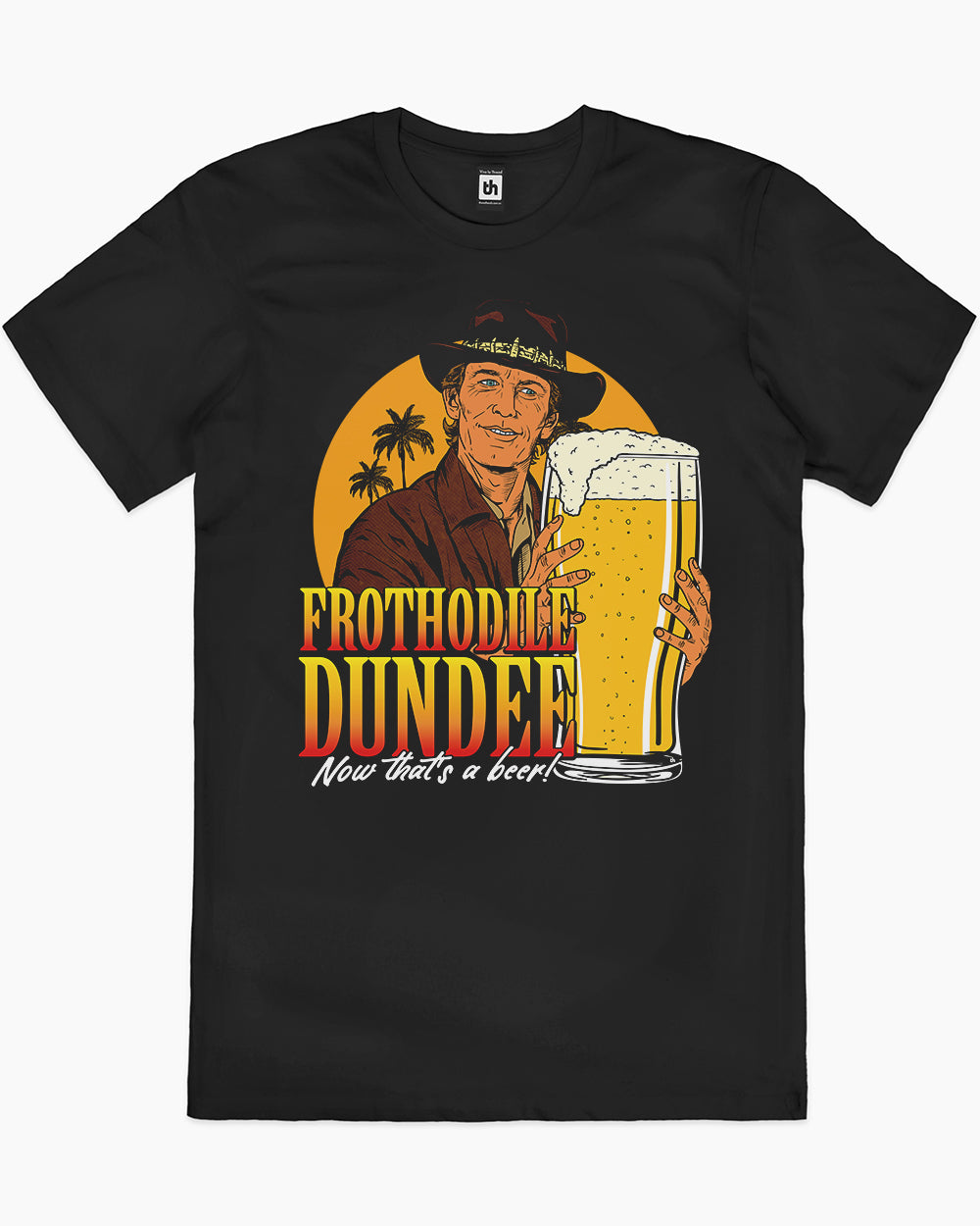 Frothodile Dundee T-Shirt Australia Online #colour_black
