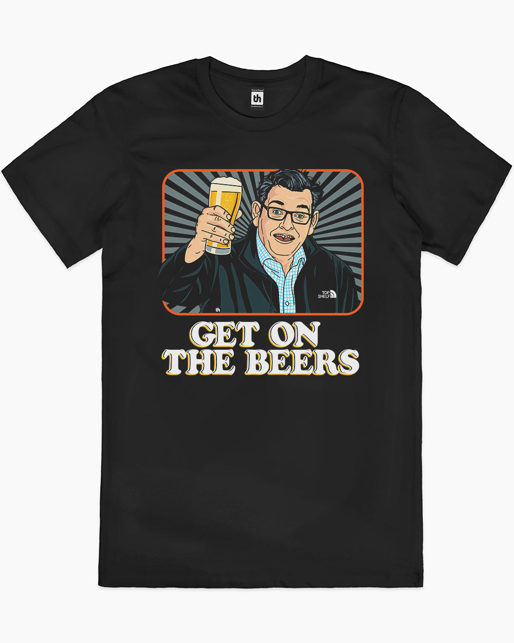 Get on the Beers T-Shirt Australia Online #colour_black
